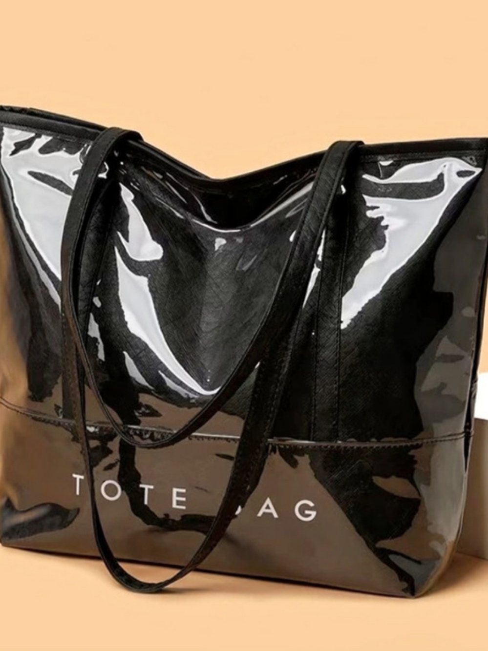 Patent Tote Bag in Black* New
